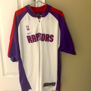 Toronto raptors authentic warm up shirt.